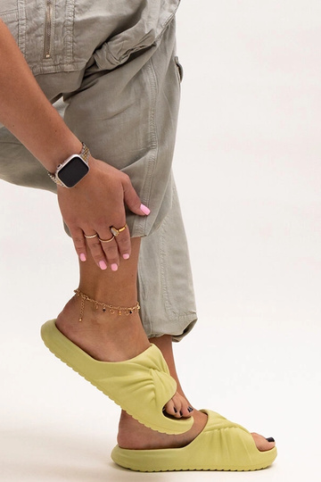 Black sandals on a block... 2