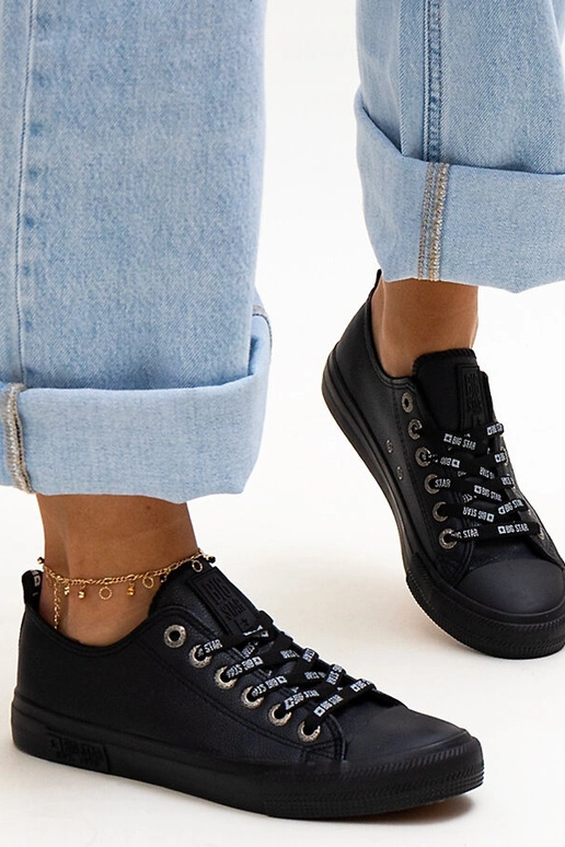 Czarne trampki eko skóra Big Star...