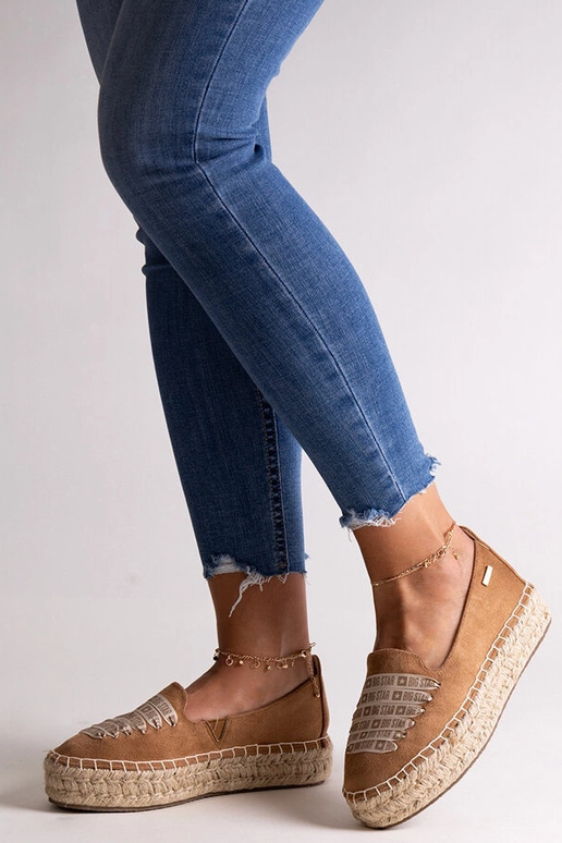 Brązowe espadryle Big Star JJ274892