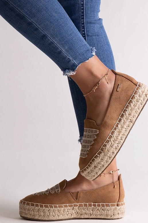 Brązowe espadryle Big Star JJ274892