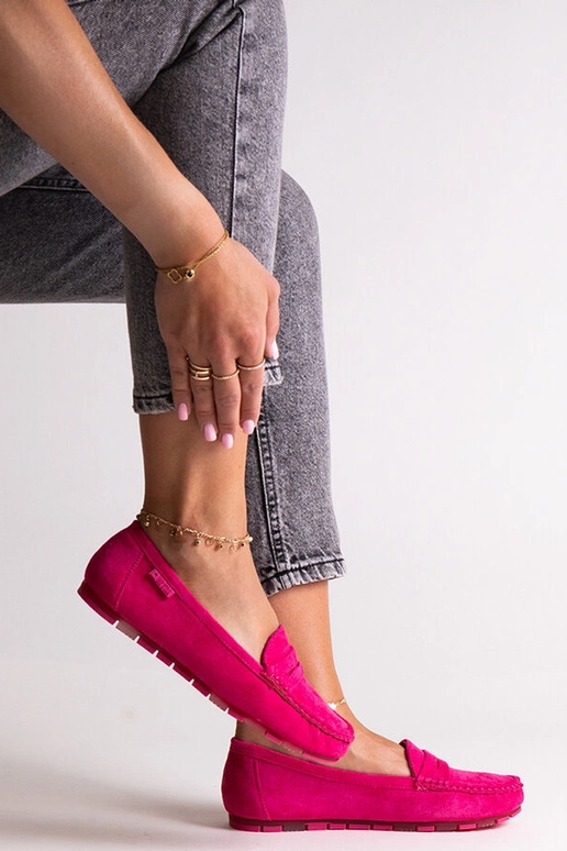 Ciemnoróżowe mokasyny Big Star NN274934