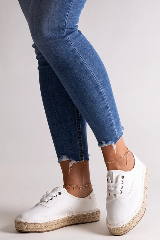 Białe espadryle Big Star LL274833 101