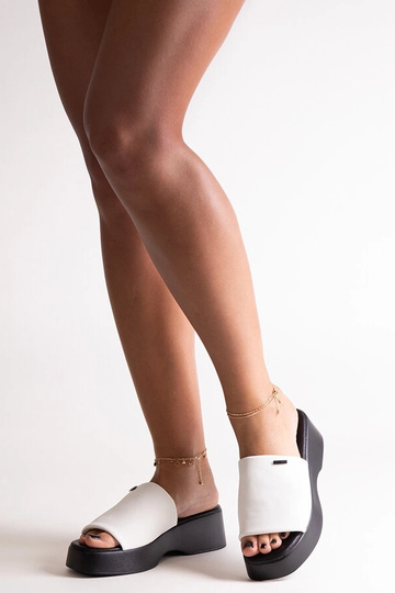 Beige slides with fur Adelma