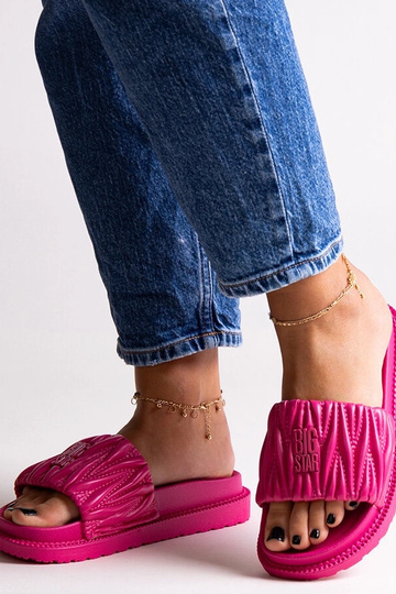 Beige slides with fur Adelma