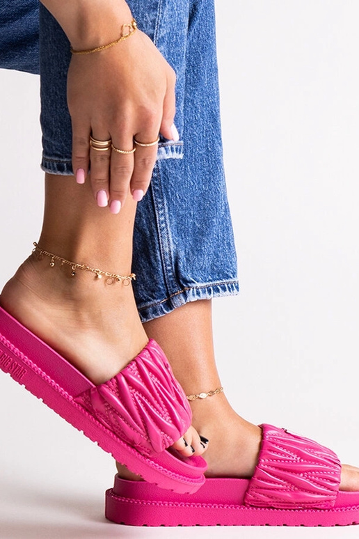 Beige slides with fur Adelma