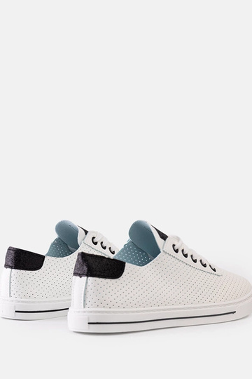 Trampki damskie białe perforowane sneakersy sznurowane Ruala 2