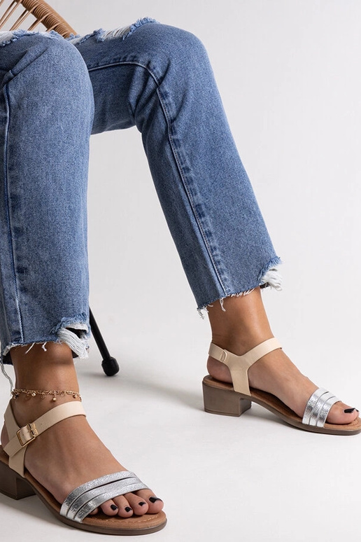 Black sandals on a block heel Millo