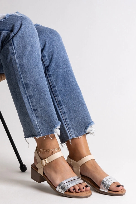 Black sandals on a block heel Millo