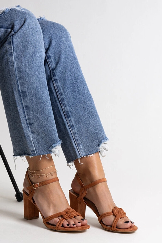 Black sandals on a block heel Millo