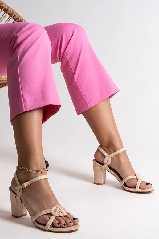 Black sandals on a block heel Millo