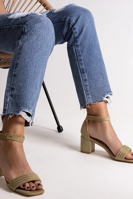 Black sandals on a block heel Millo