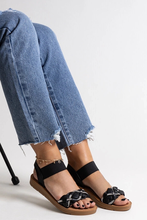 Black sandals on a block heel Millo