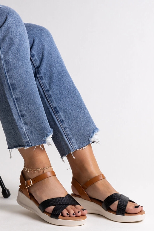 Black sandals on a block heel Millo