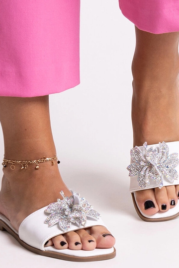 Black slippers with fur...