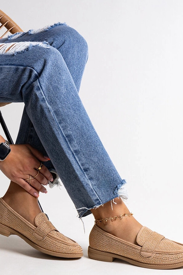 Brązowe mokasyny  w...