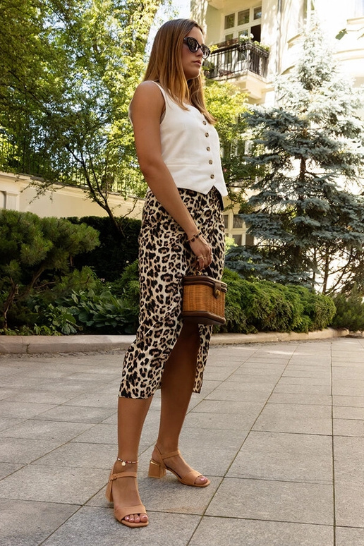 Brązowe sandałki na słupku Madea