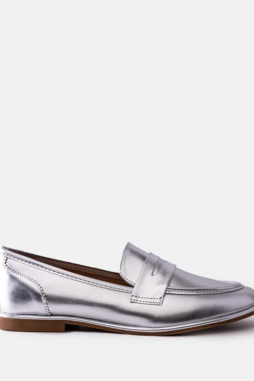 Srebrne mokasyny metaliczne Palinka Srebrne mokasyny metaliczne Palinka