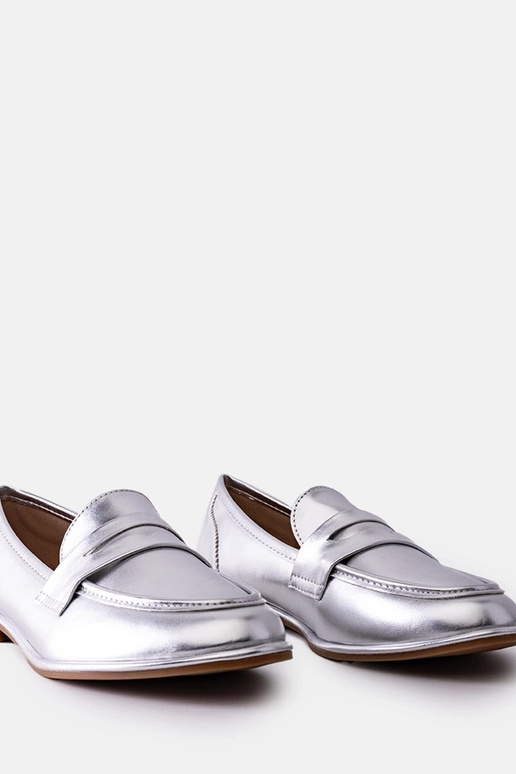 Srebrne mokasyny metaliczne Palinka Srebrne mokasyny metaliczne Palinka