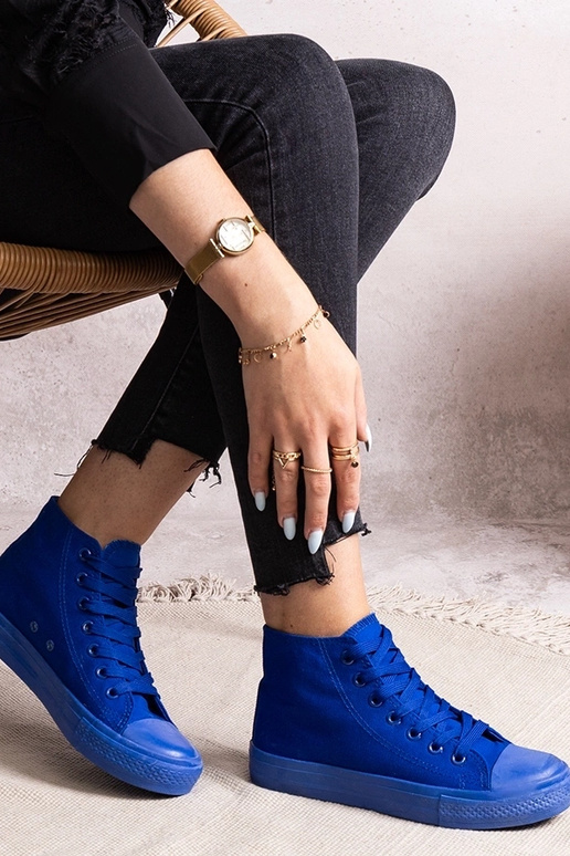 Niebieskie wysokie trampki Rafife