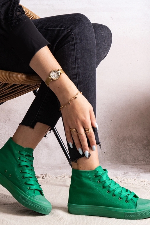 Zielone wysokie trampki Rafife