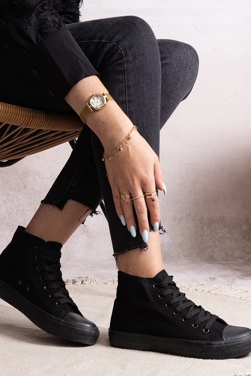 Czarne wysokie trampki Rafife