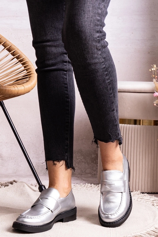 Silver loafers Ilana
