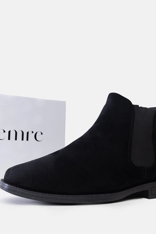 Czarne męskie sztyblety z elastyczną... Czarne męskie sztyblety z elastyczną...