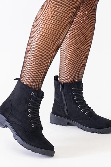 Czarne botki eko-zamszowe...