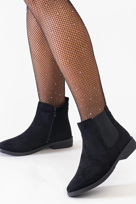 Czarne klasyczne botki z elastyczną... Czarne klasyczne botki z elastyczną...