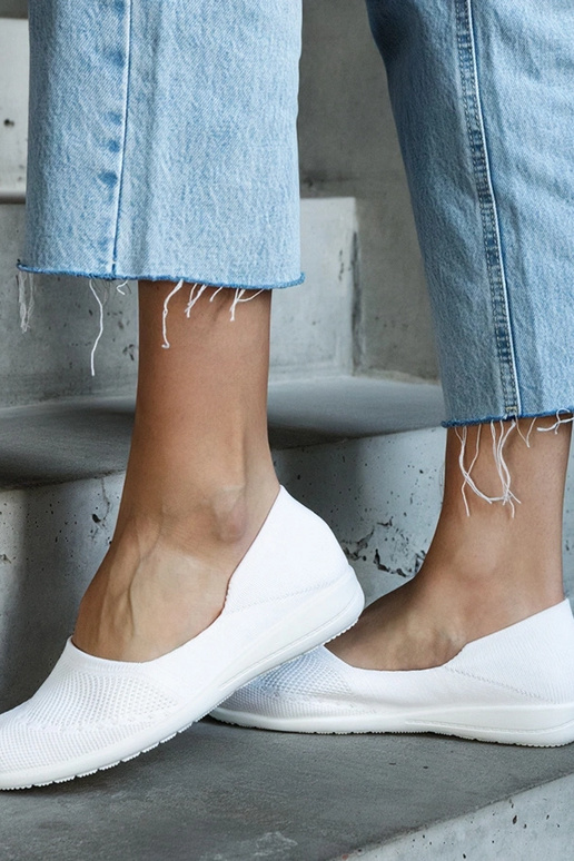 Białe materiałowe balerinki Provencher Białe materiałowe balerinki Provencher