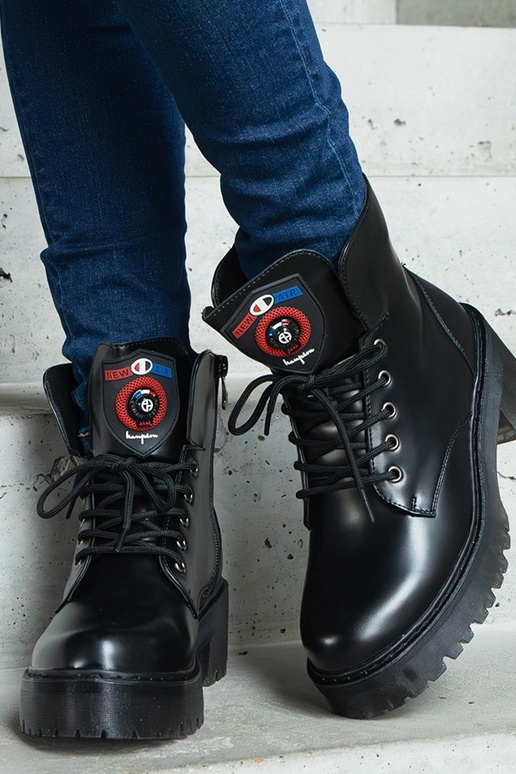 Czarne botki damskie Ranco Czarne botki damskie Ranco