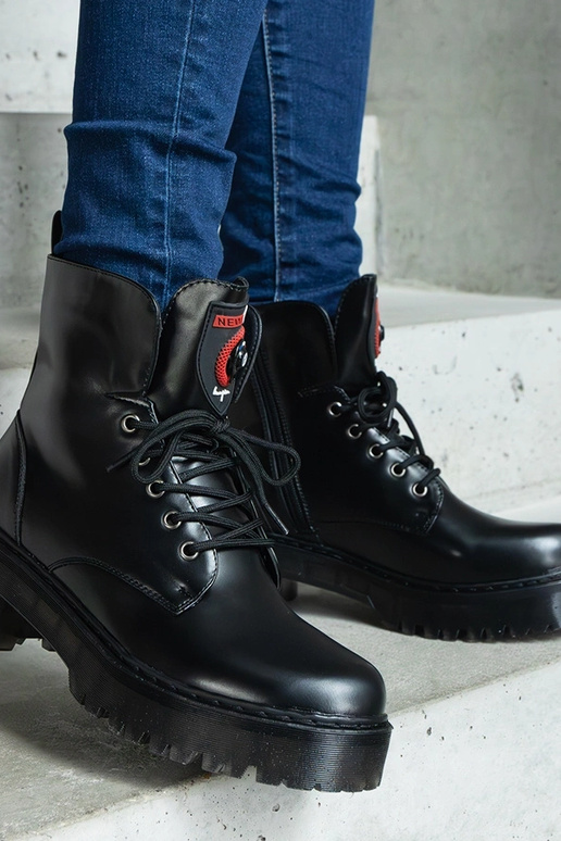 Czarne botki damskie Ranco Czarne botki damskie Ranco