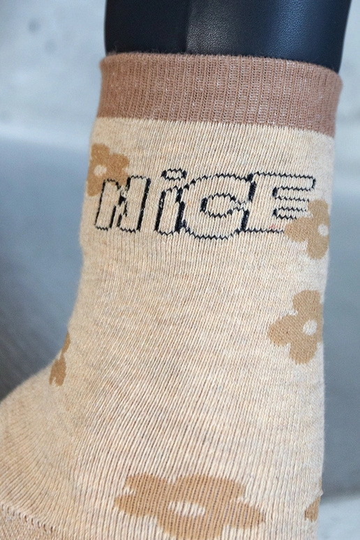 Beżowe ciepłe skarpetki Sella Beżowe ciepłe skarpetki Sella