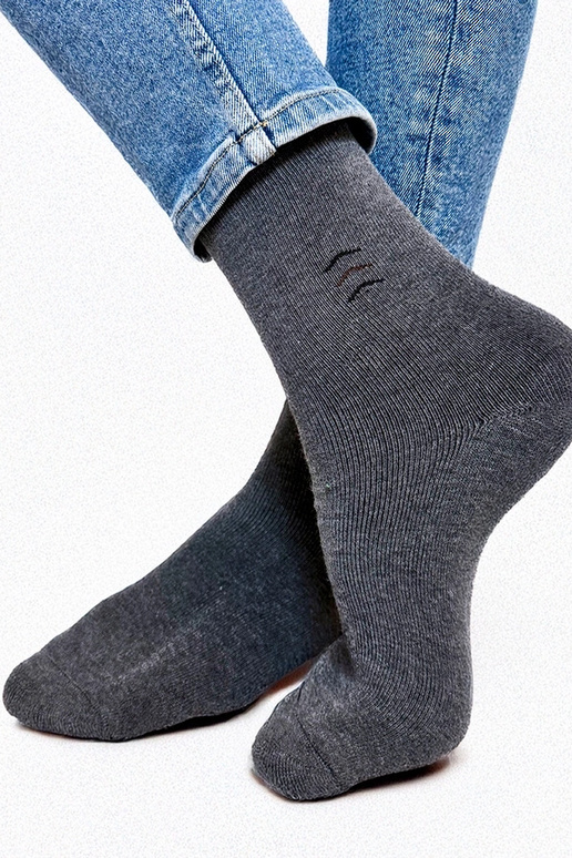 Szare męskie ciepłe skarpetki Narus