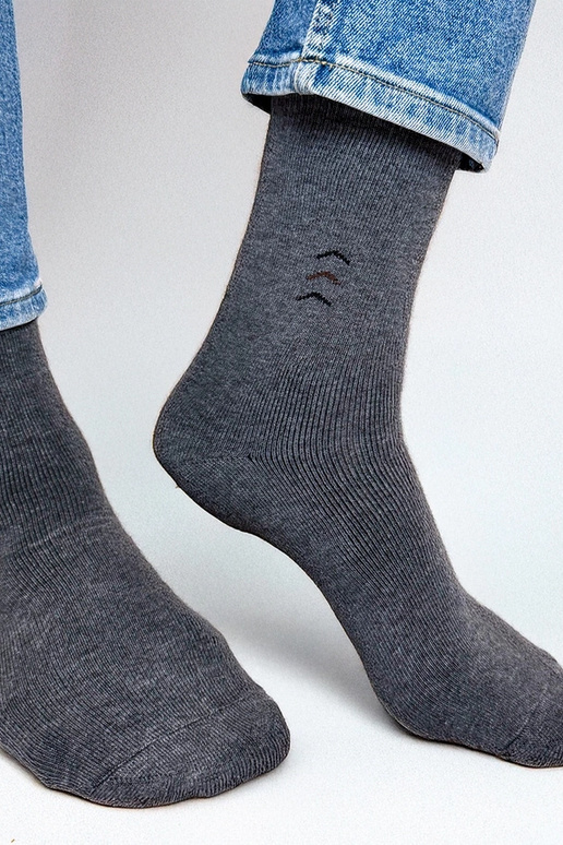 Szare męskie ciepłe skarpetki Narus