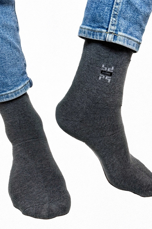 Szare męskie ciepłe skarpetki Narus
