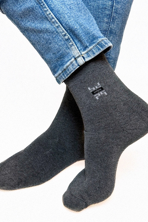 Szare męskie ciepłe skarpetki Narus