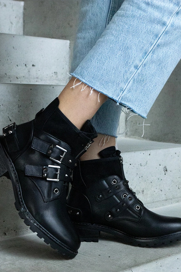 Black cowboy boots on the... 2
