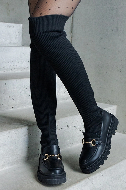 Czarne kozaki z elastyczną cholewką... Czarne kozaki z elastyczną cholewką...