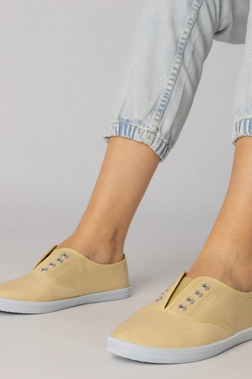 Szare materiałowe tenisówki wsuwane...