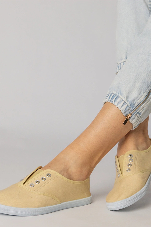 Szare materiałowe tenisówki wsuwane...