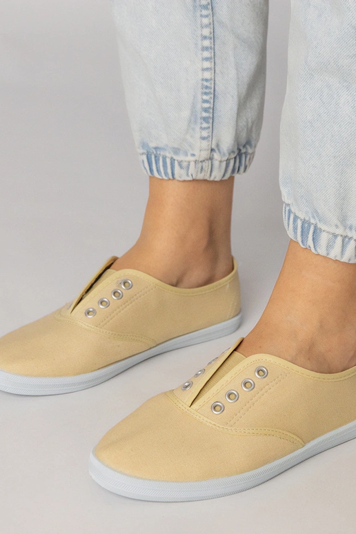 Szare materiałowe tenisówki wsuwane...