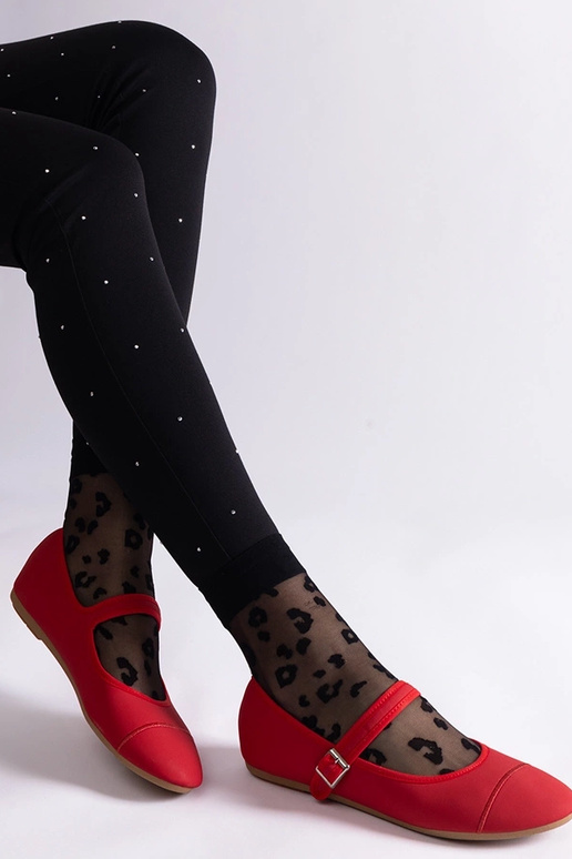 Czerwone balerinki o matowym... Czerwone balerinki o matowym...