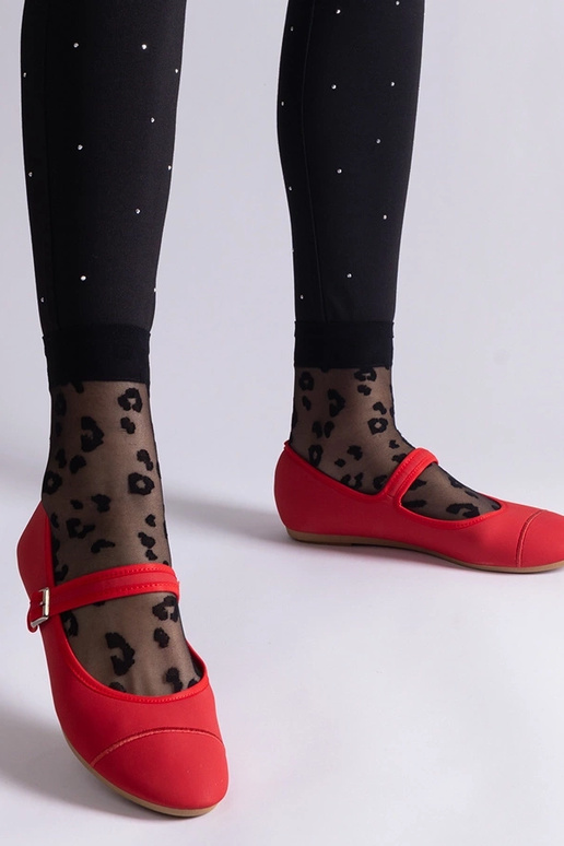 Czerwone balerinki o matowym... Czerwone balerinki o matowym...