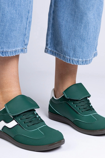 Zielone niskie sneakersy sznurowane Edelmira