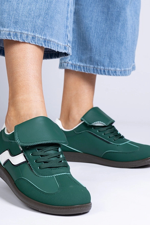 Zielone niskie sneakersy sznurowane... Zielone niskie sneakersy sznurowane...