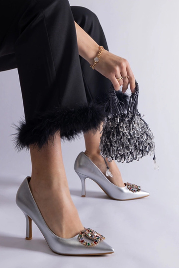 Orange neon Lorine stiletto pumps 2