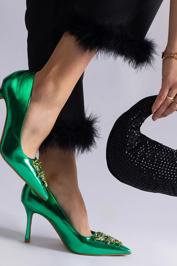Orange neon Lorine stiletto pumps 2