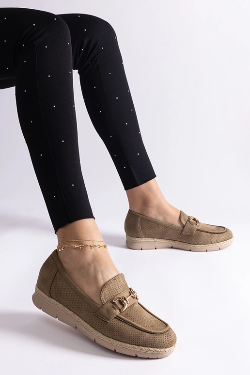 Zielone mokasyny damskie z eko zamszu... Zielone mokasyny damskie z eko zamszu...