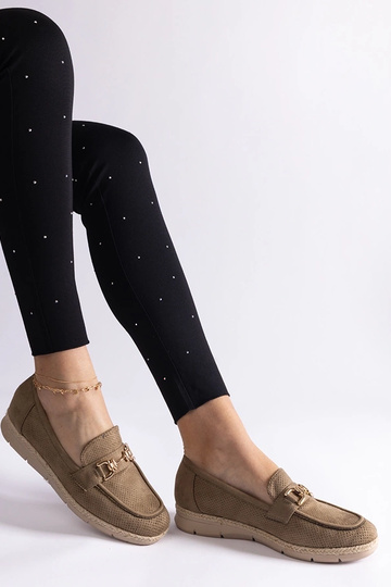 Zielone mokasyny damskie z... 2